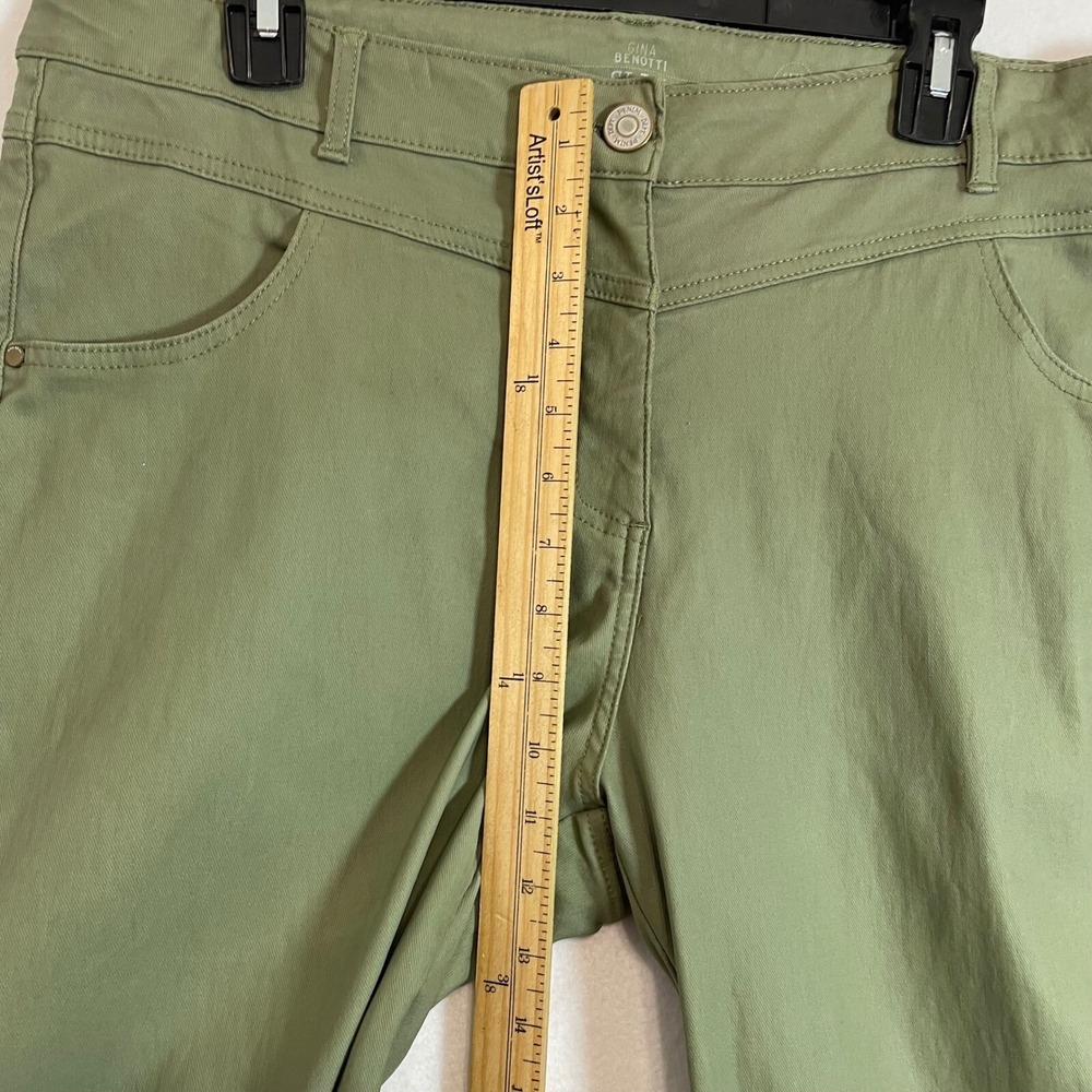 Gina Benotti Women  Slim Leg Pants S-48 Olive Green Viscose Blend Casual Straigh - Picture 5 of 10